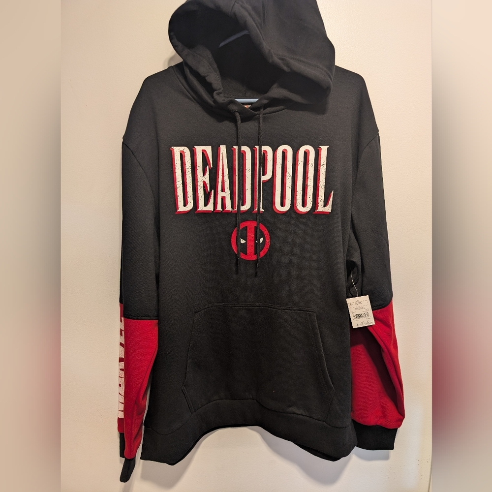 MAD Engine Deadpool Black and Red Men's Sweater